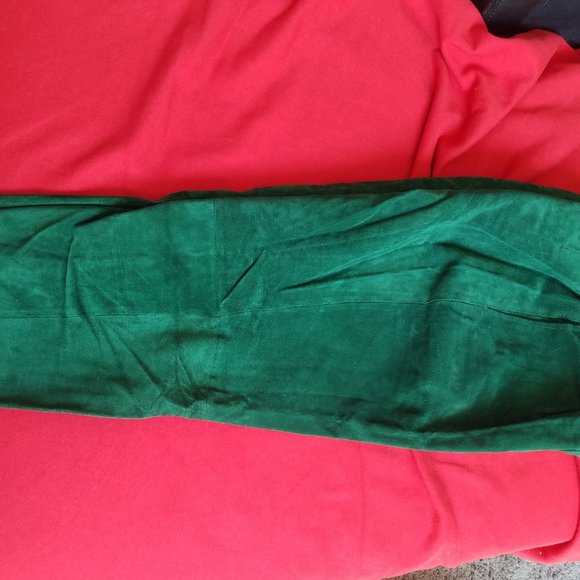 Wilsons Vintage 1990's Green Suede Slacks - Picture 3 of 3